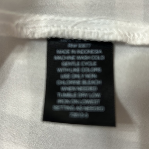 Worthington White Blouse with Black Trim M - Picture 5 of 6